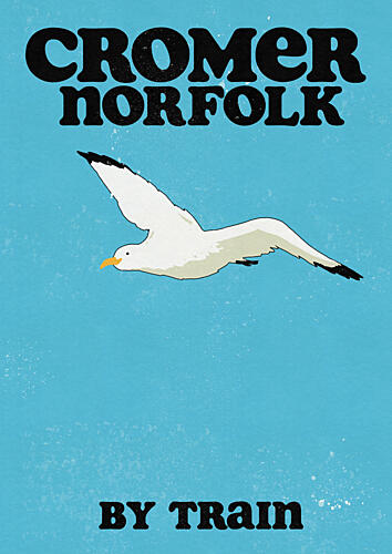 Cromer Norfolk Seagull Flight Art Print