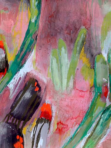 Vibrant Abstract Strokes Art Print