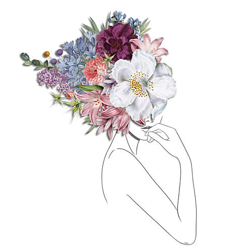 Blossoming Woman Art Print