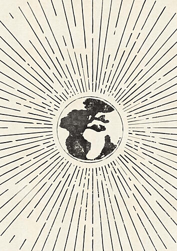 Radiant Vintage Earth Art Print