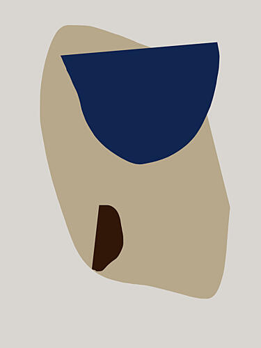 Modern Abstract Shapes Art Print by Juliana Sampaio Silva