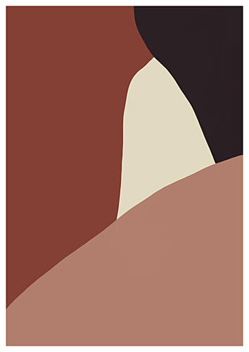 Earthy Abstract Curves Art Print by Juliana Sampaio Silva