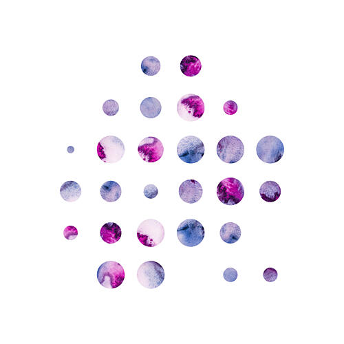 Cosmic Watercolor Circles Art Print by Fabiana Silveira