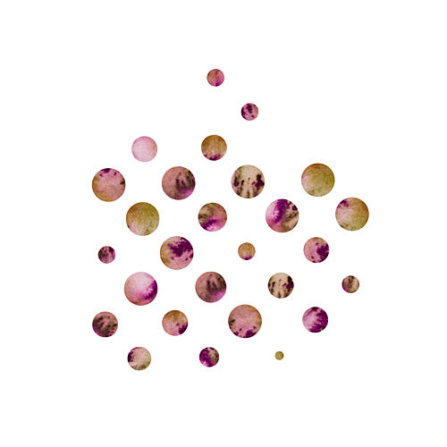 Abstract Watercolor Dots Art Print by Fabiana Silveira