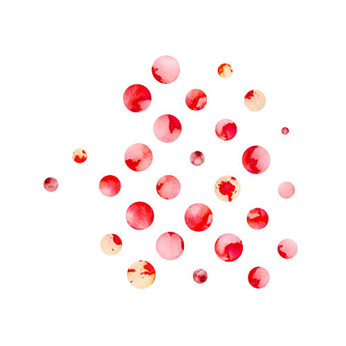 Abstract Watercolor Dots Art Print by Fabiana Silveira