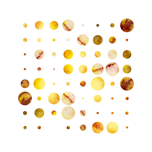 Golden Textured Circles Gold Print