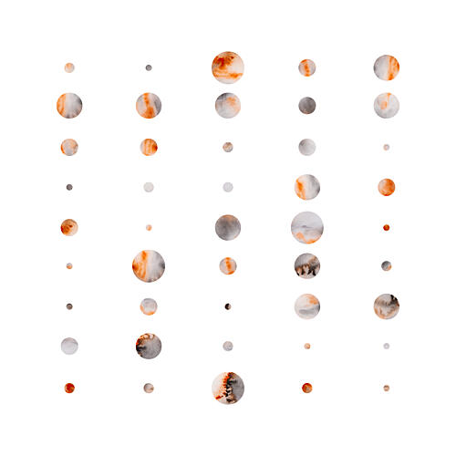 Fluid Abstract Circles Art Print by Fabiana Silveira