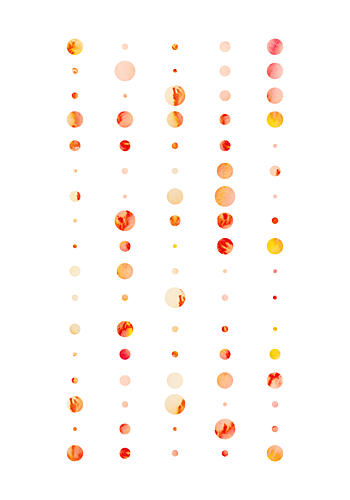 Blush Dot Cascade Art Print by Fabiana Silveira