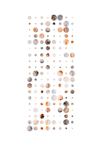 Earthy Abstract Circles Art Print by Fabiana Silveira