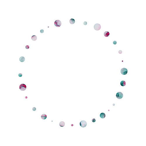 Ethereal Watercolor Circles Art Print by Fabiana Silveira