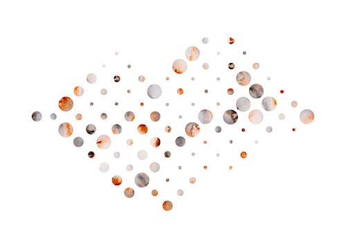Earthy Watercolor Dots Art Print by Fabiana Silveira