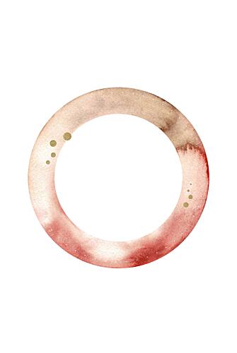Blush Gold Circle Art Print by Fabiana Silveira
