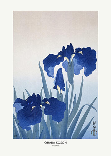 Iris Flowers Poster by Ohara Koson Art Print