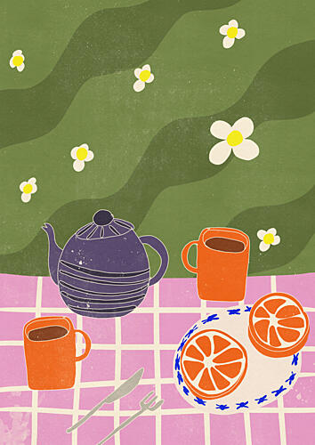 Spring Garden Picnic Art Print