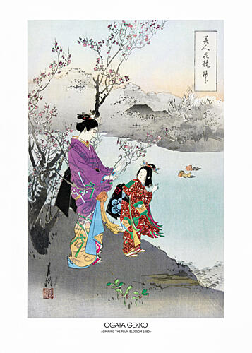 Admiring the Plum Blossom 18871896 Art Print