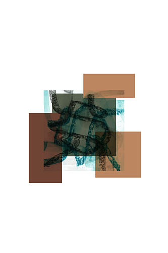 Earthy Abstract Geometry Art Print by Cartissi