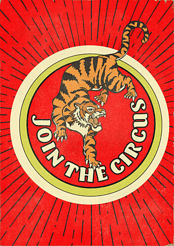 Join the Circus Tiger Art Print