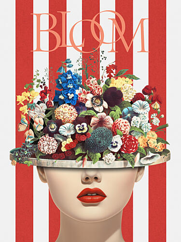 Vibrant Floral Lady Art Print