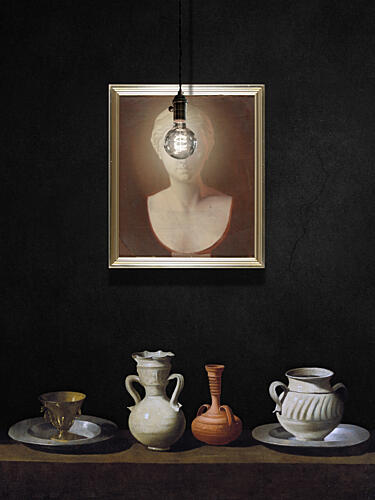 Moody Classic Still Life Gold Print