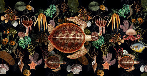 Vintage Ocean Creatures Art Print