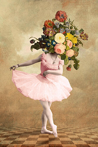 Ballerina Flower Head Art Print