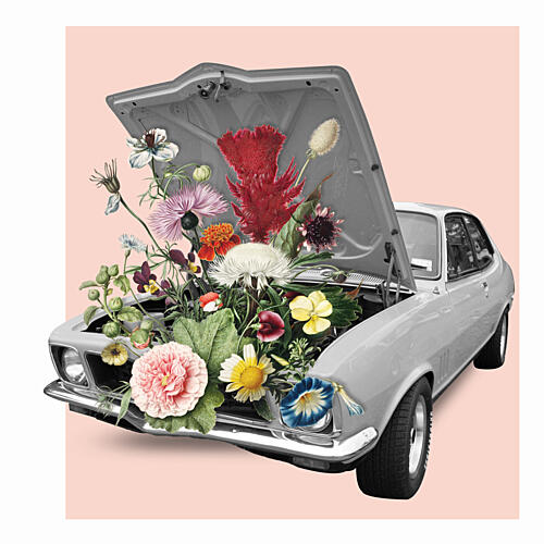 Blooming Classic Car Art Print