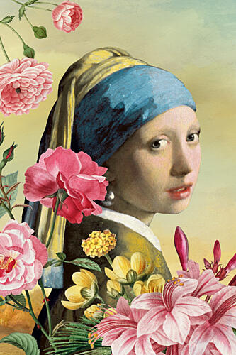 Dreamy Floral Portrait Art Print