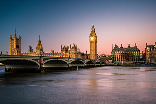 London Parliament Twilight Art Print