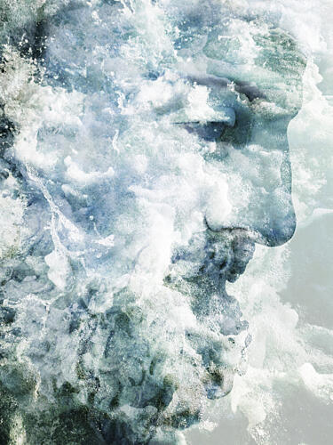 Ocean God Face Art Print