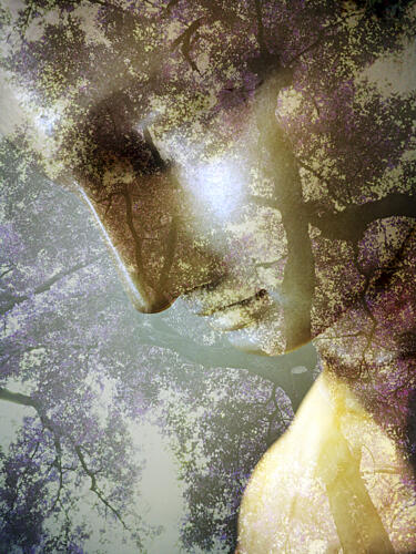 Ethereal Forest Profile Art Print