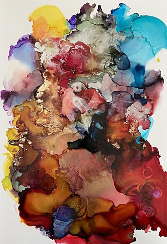 Dynamic Color Flow Art Print by Irene Chua