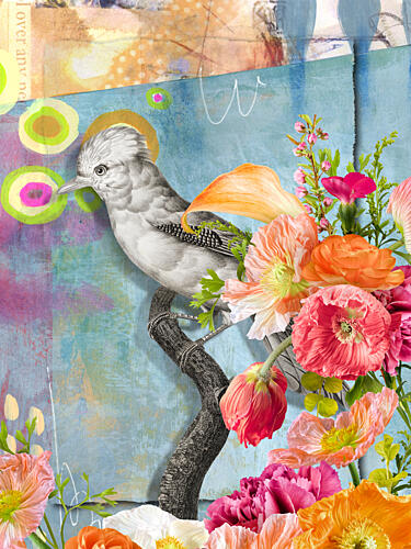 Colorful Bird Blossoms Art Print