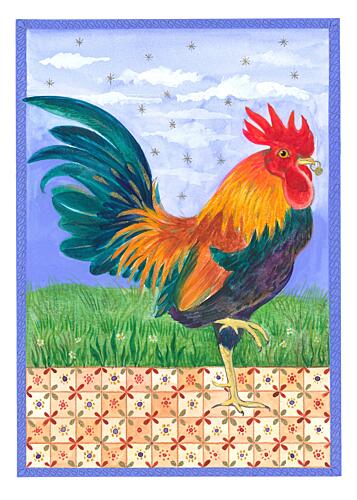 Cockerel and Jewel Aesops Fables Art Print