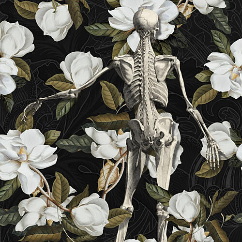 Gothic Floral Anatomy Art Print