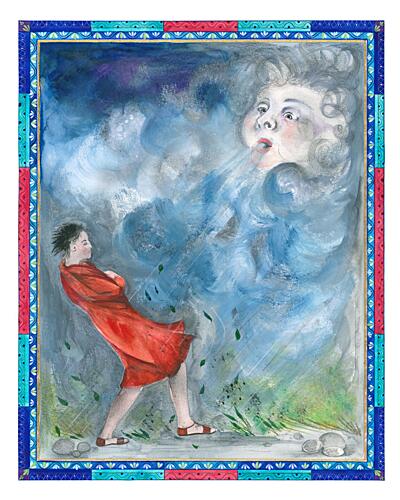 The Wind Aesops Fables Art Print