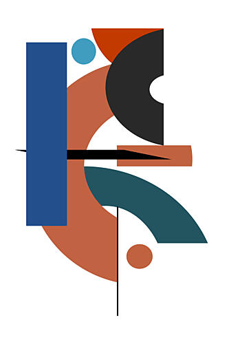 Abstract Geometric Harmony Art Print by Cartissi