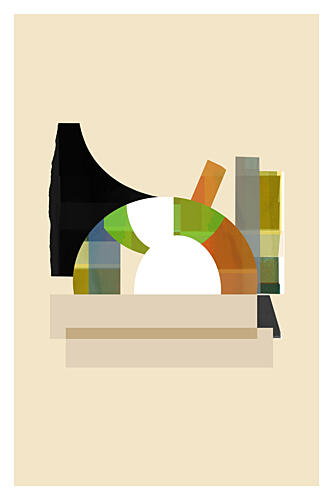 Modern Layered Forms Art Print by Cartissi