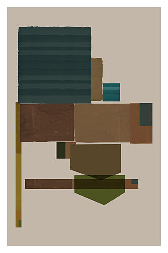 Layered Geometric Abstract Art Print by Cartissi