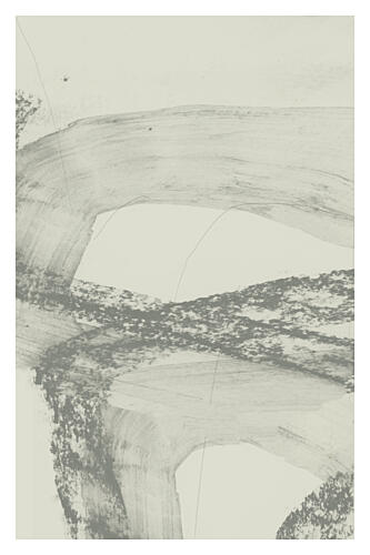 Flowing Grey Abstract Art Print by Cartissi