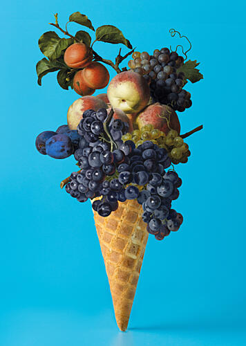 Vibrant Fruit Cone Art Print