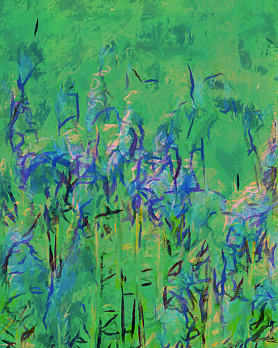 Lush Green Abstraction Art Print