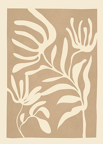 Organic Plant Shapes Art Print