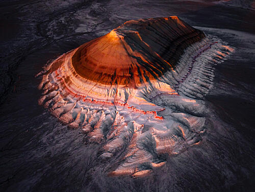Dramatic Desert Layers Gold Print