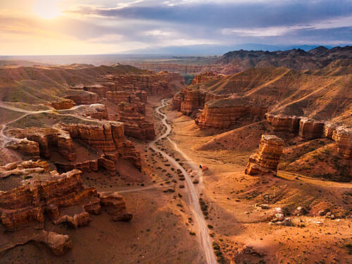 Golden Canyon Sunset Gold Print