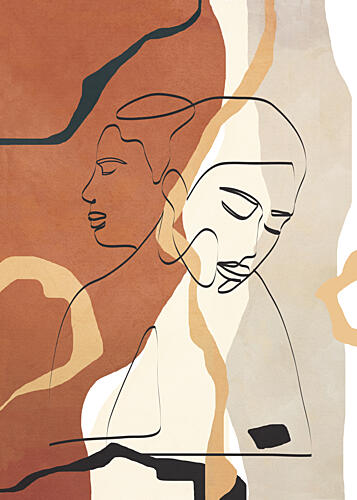 Earthy Line Women Art Print by Nadjaa