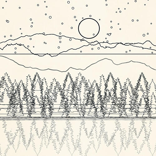 Moonlit Winter Landscape Art Print by Nadjaa