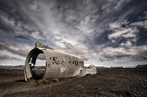 Iceland Plane Wreck Art Print
