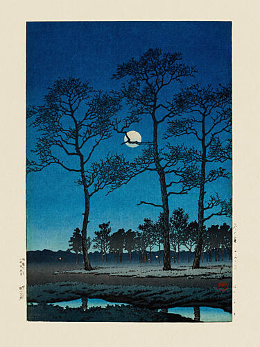 Winter Moon at Toyamagahara 1931 Art Print