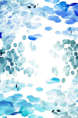 Floating Blue Hues Art Print