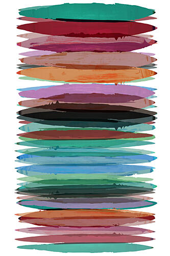 Vibrant Abstract Strokes Art Print by Cartissi